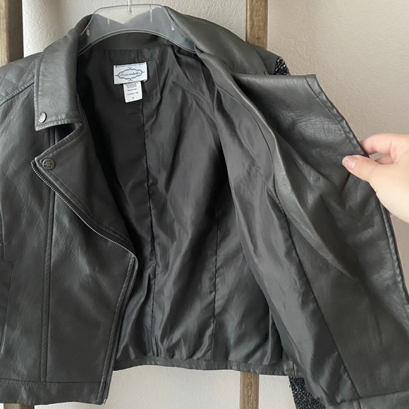 Rhapsodielle - grey leather jacket - size S - Picture 5 of 5